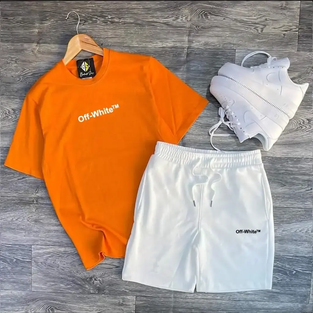 [JA-G006-BK-L] OFF WHITE Shorts Tring (Black, L)